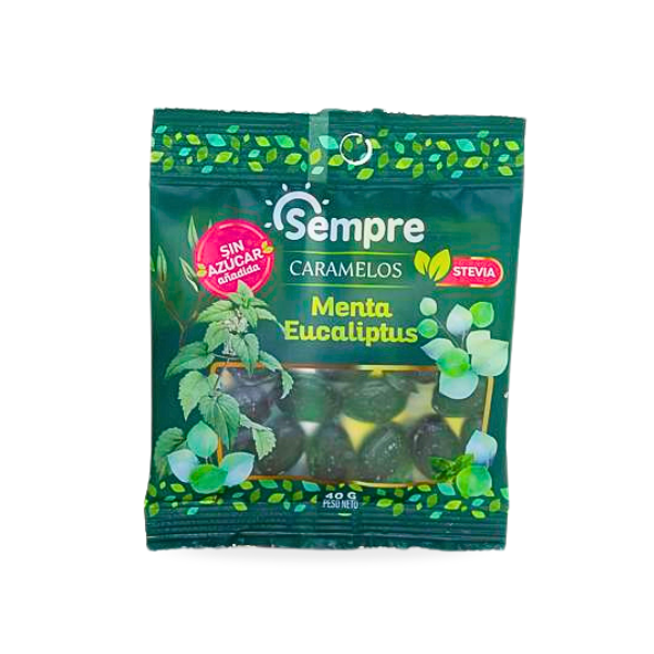0% Azúcar - Caramelo Menta Eucaliptus Refrescante 40g - Imagen 2