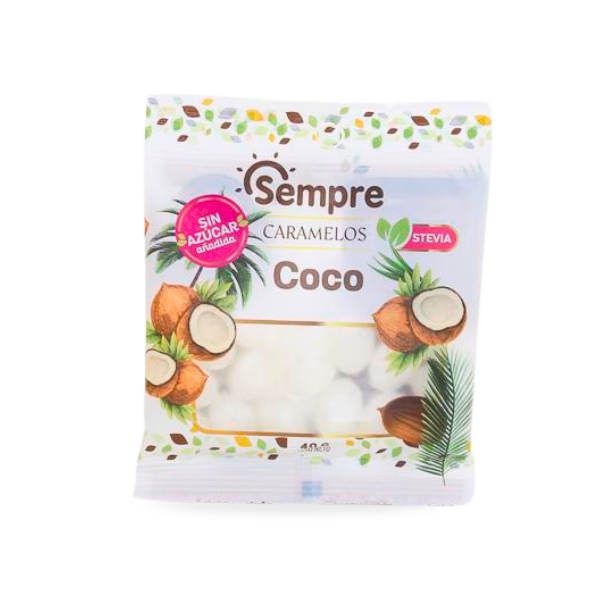 0% Azúcar - Caramelo Suave Coco Sempre 40g - Imagen 2