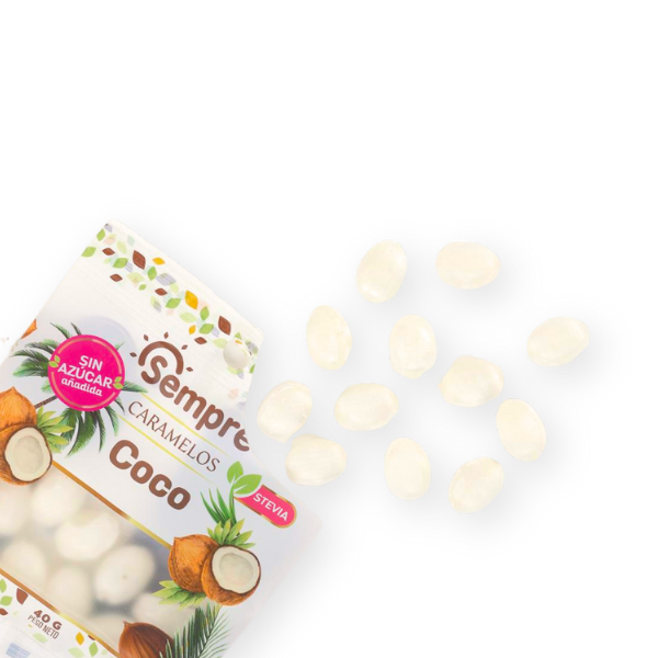 0% Azúcar - Caramelo Suave Coco Sempre 40g